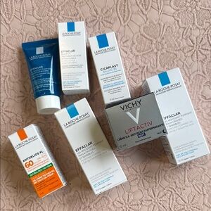 Skincare Set - Blue, White, Orange